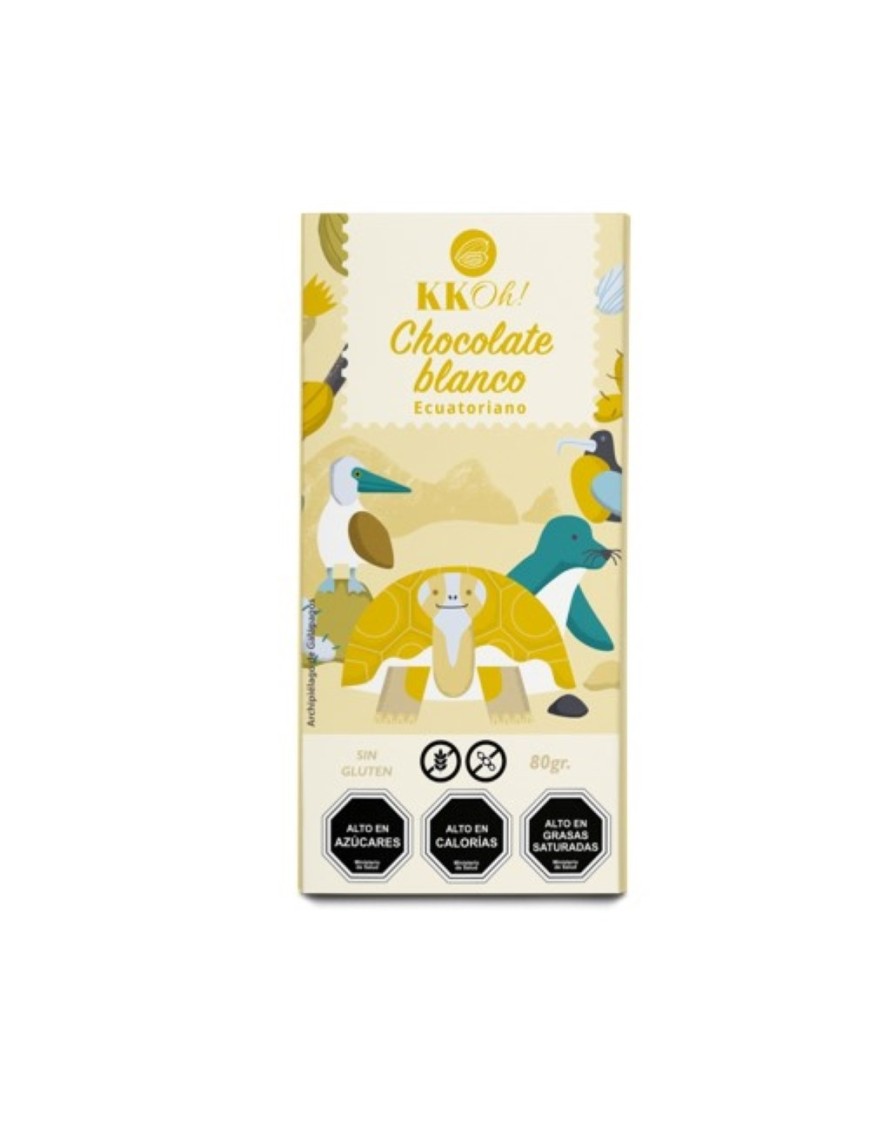 Barra de chocolate blanco 80 gramos Marca Kkoh
