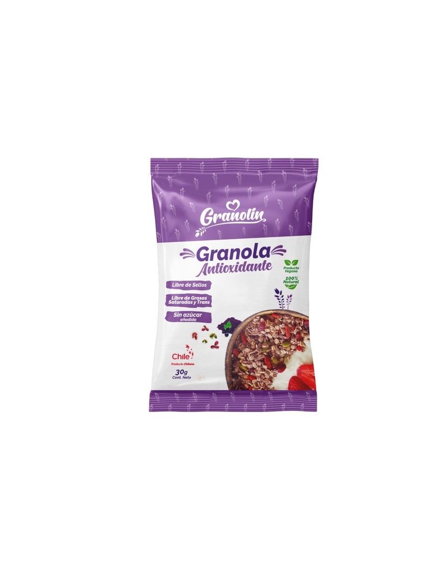 Granola antioxidante 30 gramos Marca Granolin