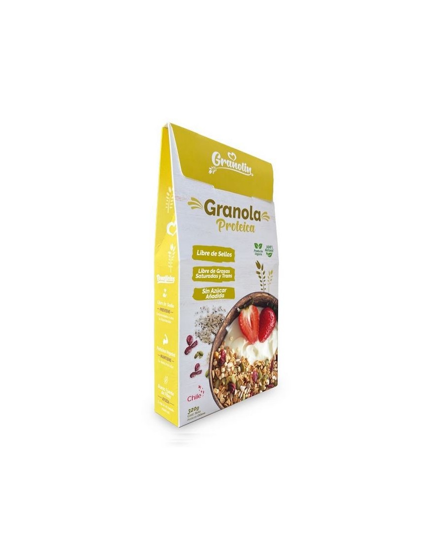 Granola proteica 320 gramos Marca Granolin