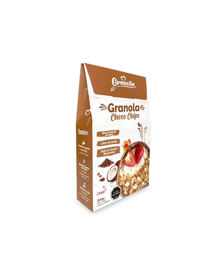 Granola choco chips 800 gramos Marca Granolin