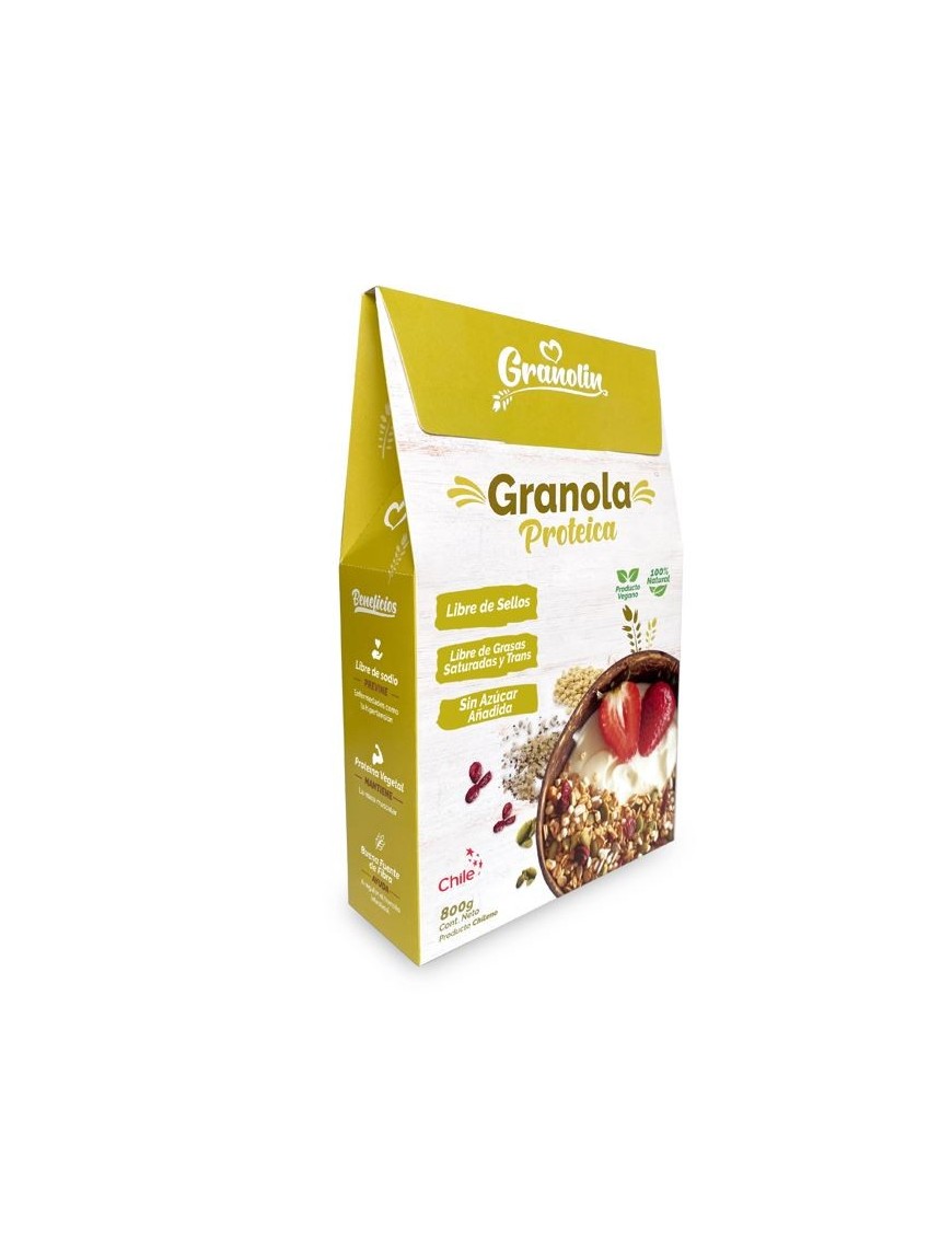 Granola proteica 800 gramos Marca Granolin