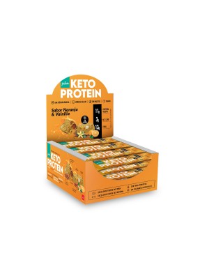 Display 16 unidades barra keto naranja y vainilla 40 gramos Marca Granolin
