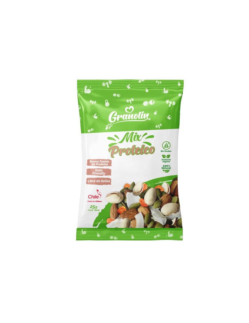 Snack proteico 25 gramos Marca Granolin