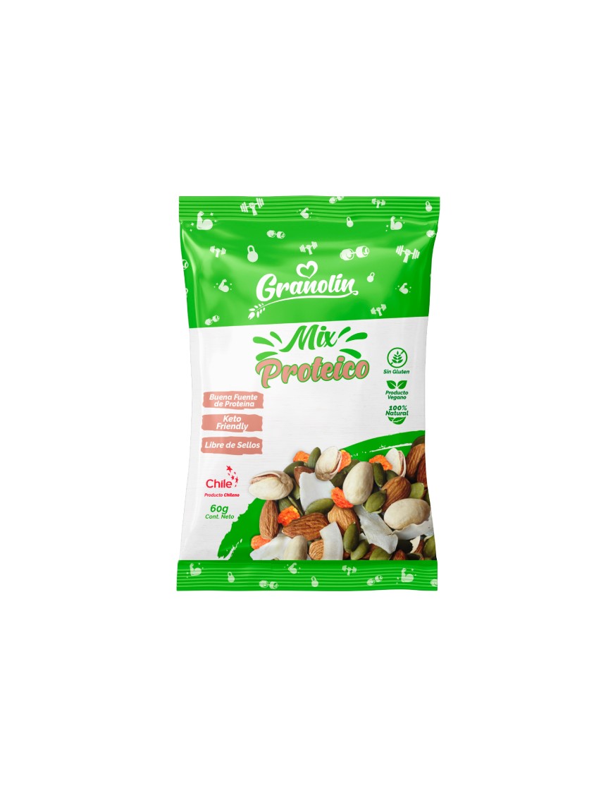 Snack proteico 60 gramos Marca Granolin
