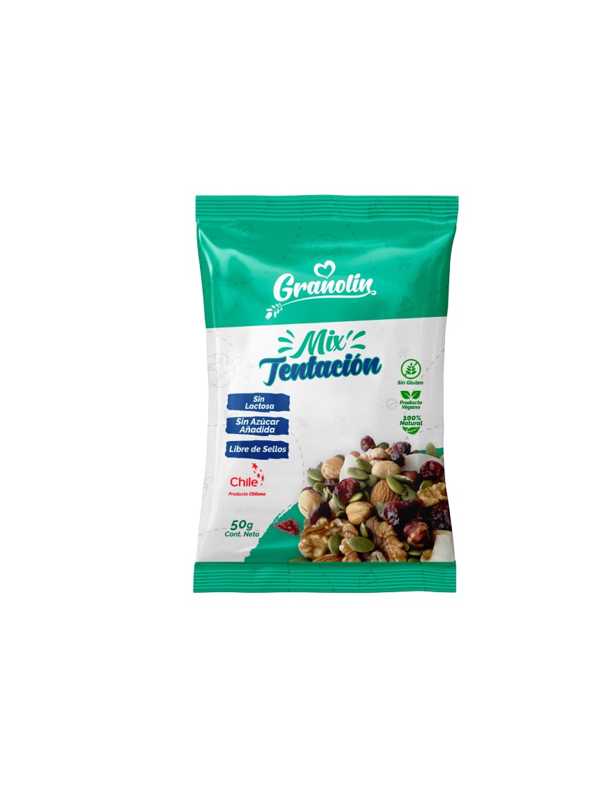 Snack mix tentacion 50 gramos Marca Granolin