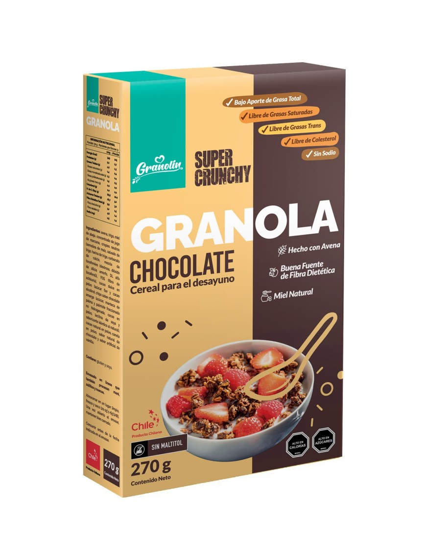 Granola chocolate 270 gramos Marca Granolin