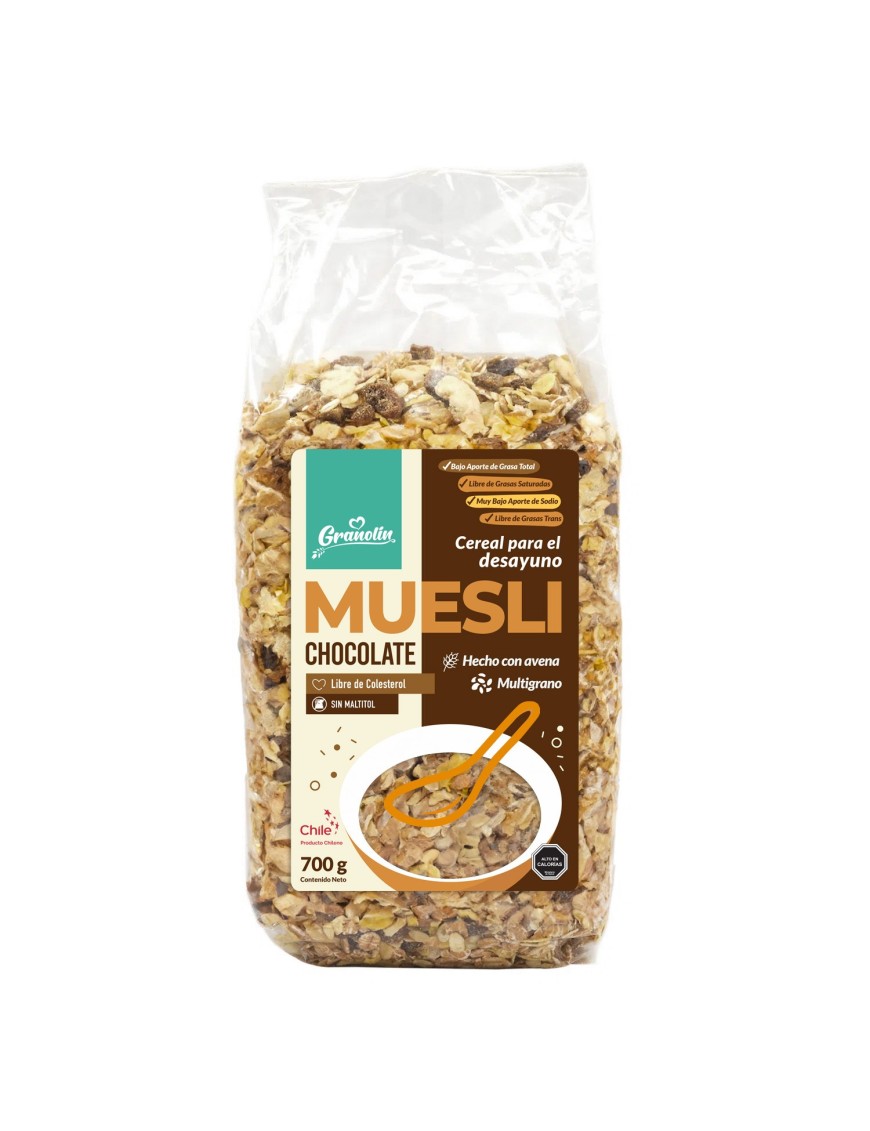 Muesli chocolate 700 gramos Marca Granolin