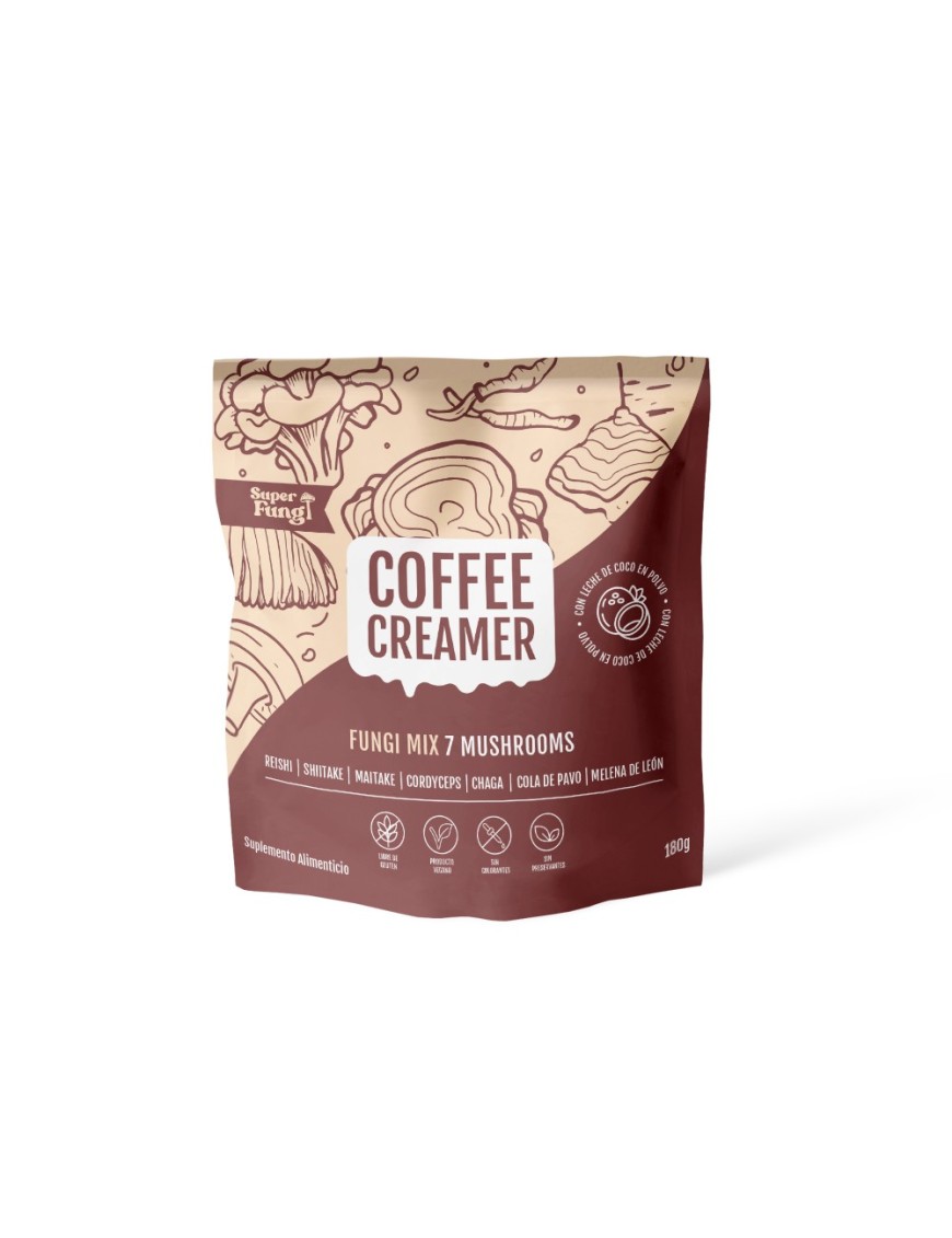 Coffee creamer fungi mix polvo 180 gramos Marca Newpharma