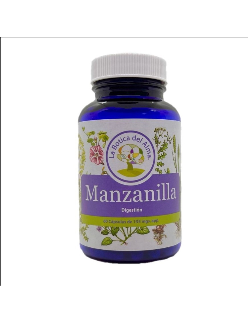 Manzanilla capsulas medicinales 60 unidades de 135 miligramos Marca La Botica del Alma