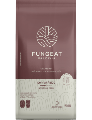 Claridad cafe molido con melena de leon polvo 250 gramos Marca Fungeat