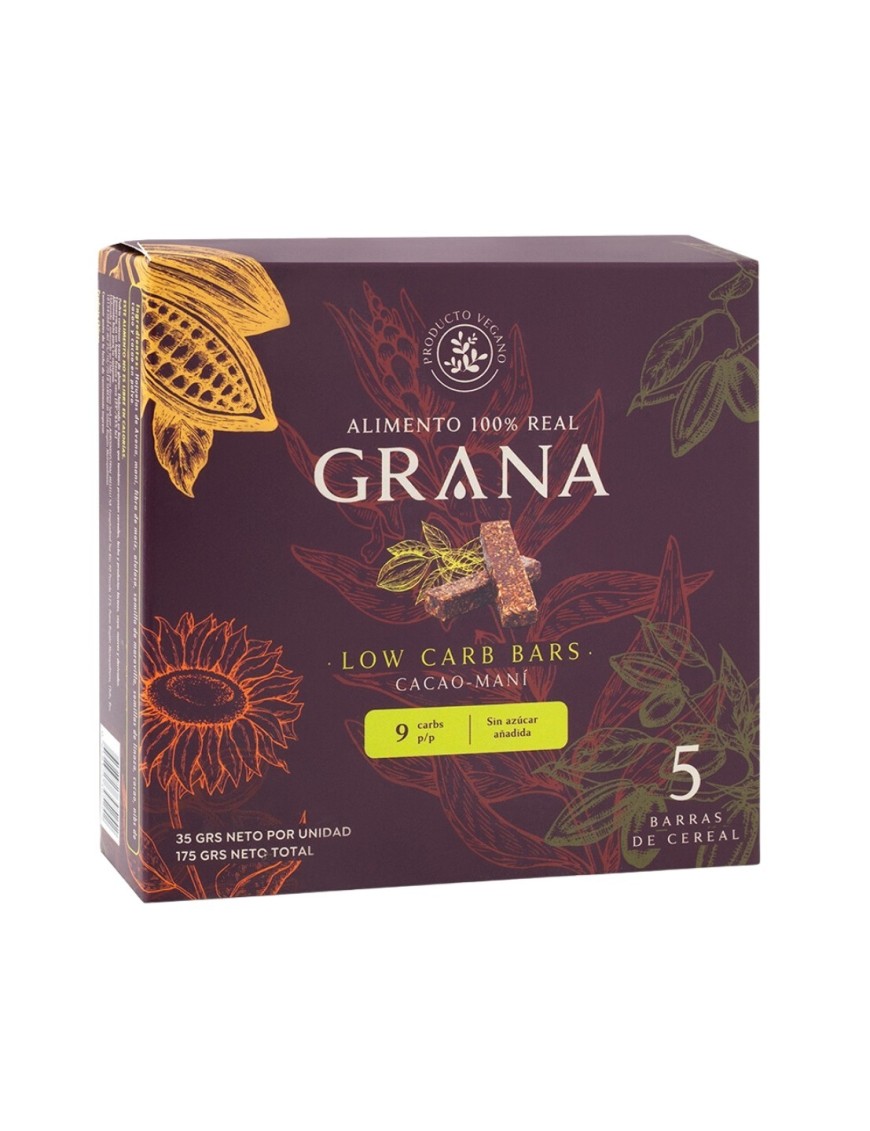 Barrita sabor cacao multipack 5 unidades de 40 gramos Marca Grana