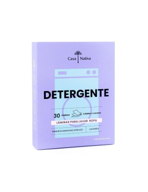 Detergente en laminas lavanda 190 gramos Marca Casa Nativa