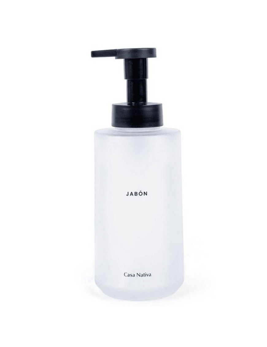 Dispensador jabon espuma vidrio opaco Marca Casa Nativa