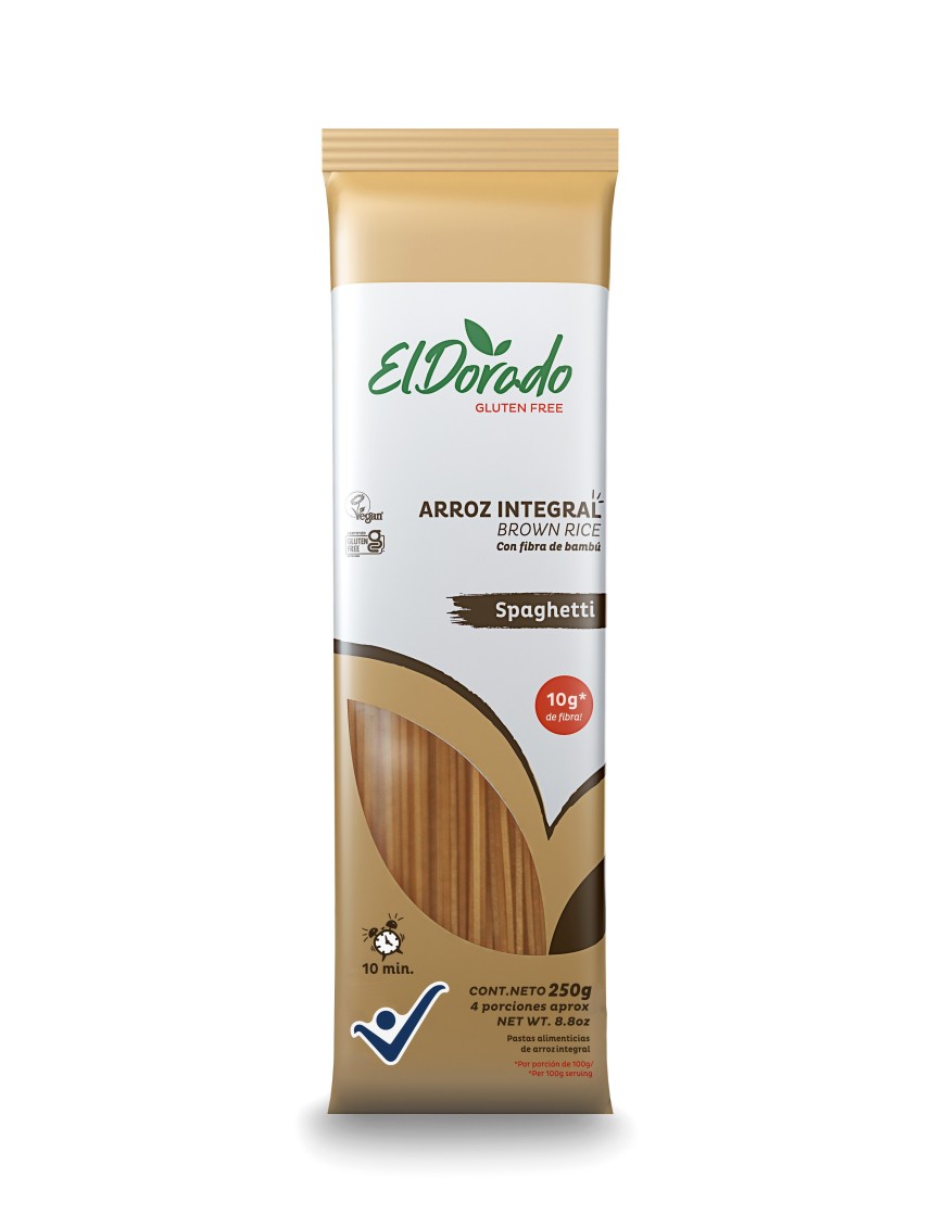 Pasta de arroz integral Spaguetti 250 gramos El Dorado