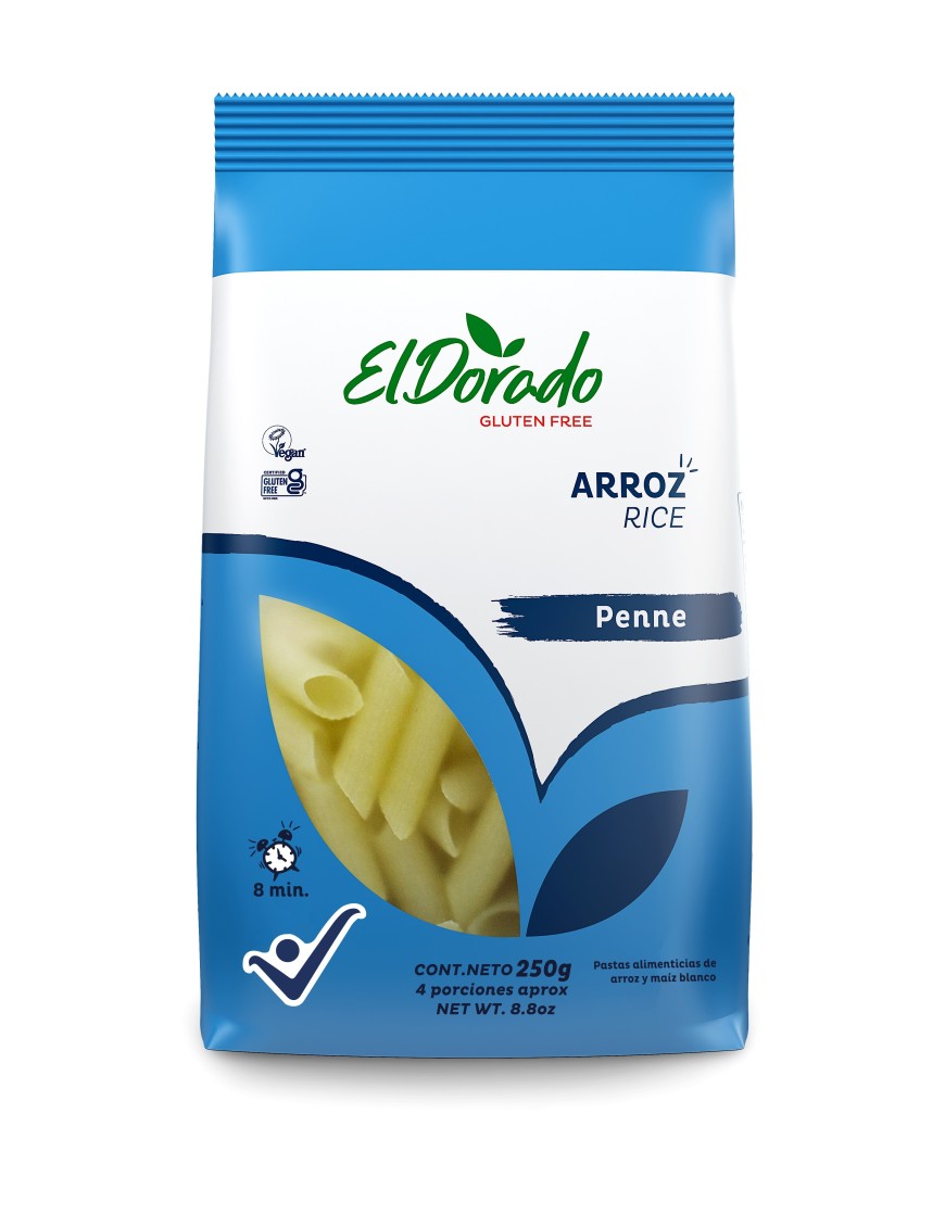Pasta de arroz penne 250 gramos El Dorado