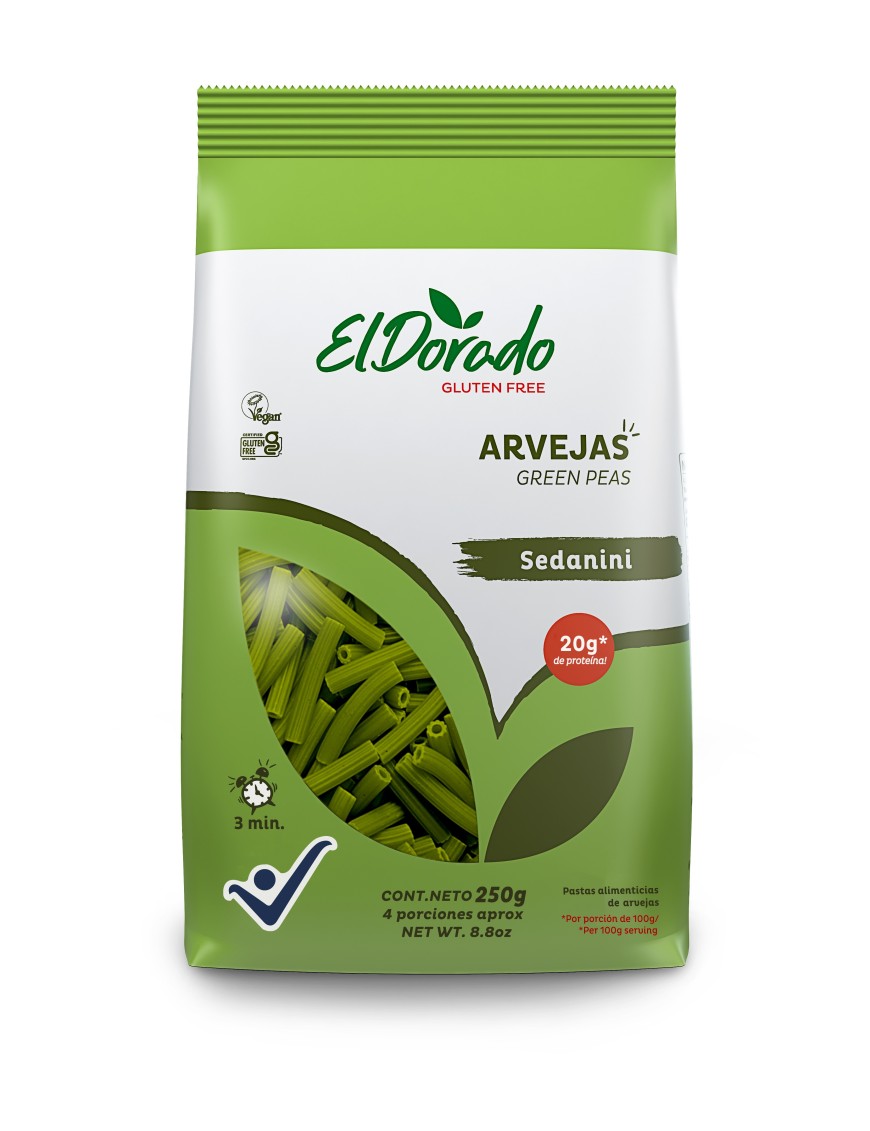 Pasta de arvejas sedanini 250 gramos El Dorado
