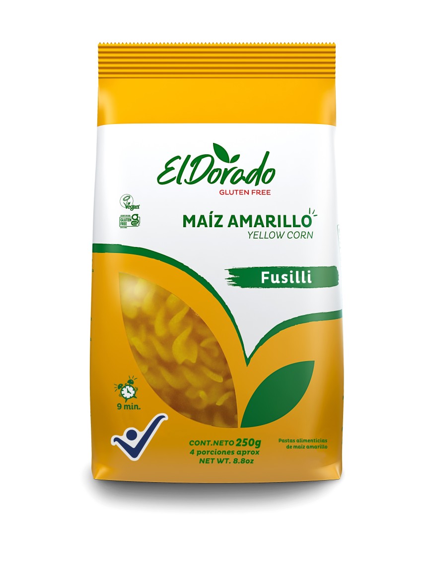Pasta de maiz fusilli 250 gramos El Dorado